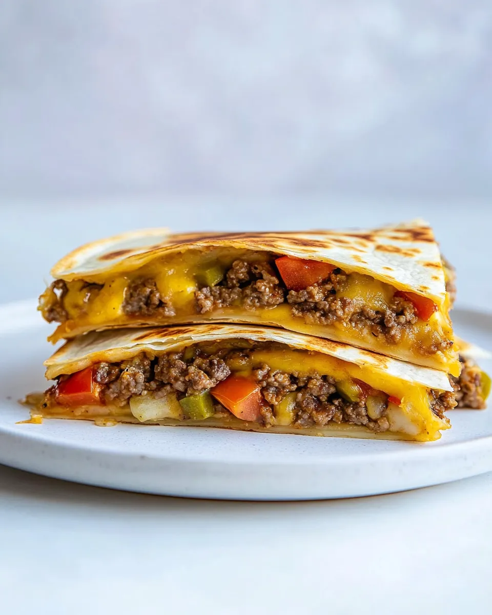 Easy Hamburger Quesadilla recipe photo