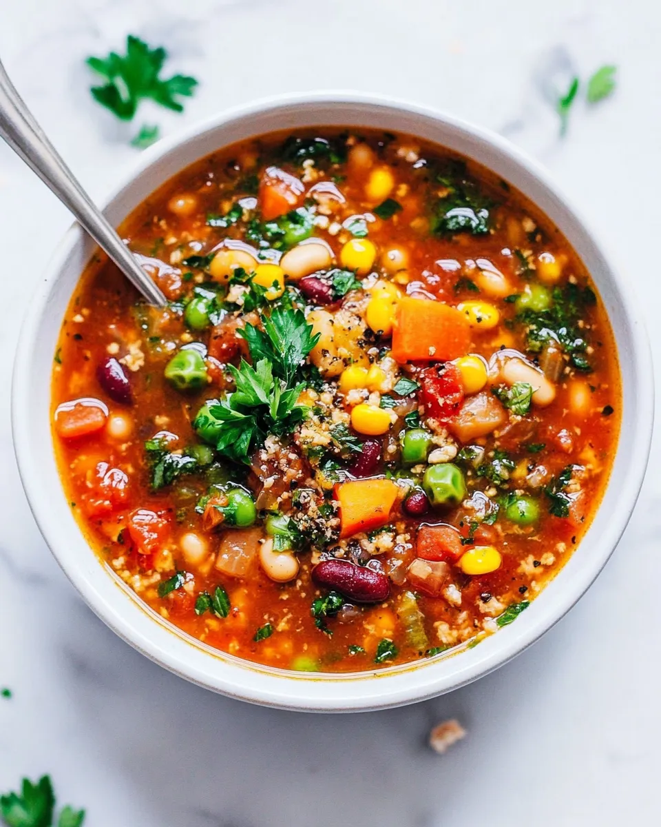 Easy Healthy Minestrone Soup recipe photo
