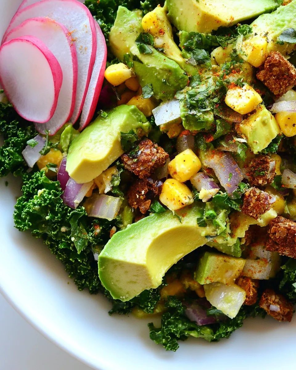 Easy Kale Avocado Salad recipe photo