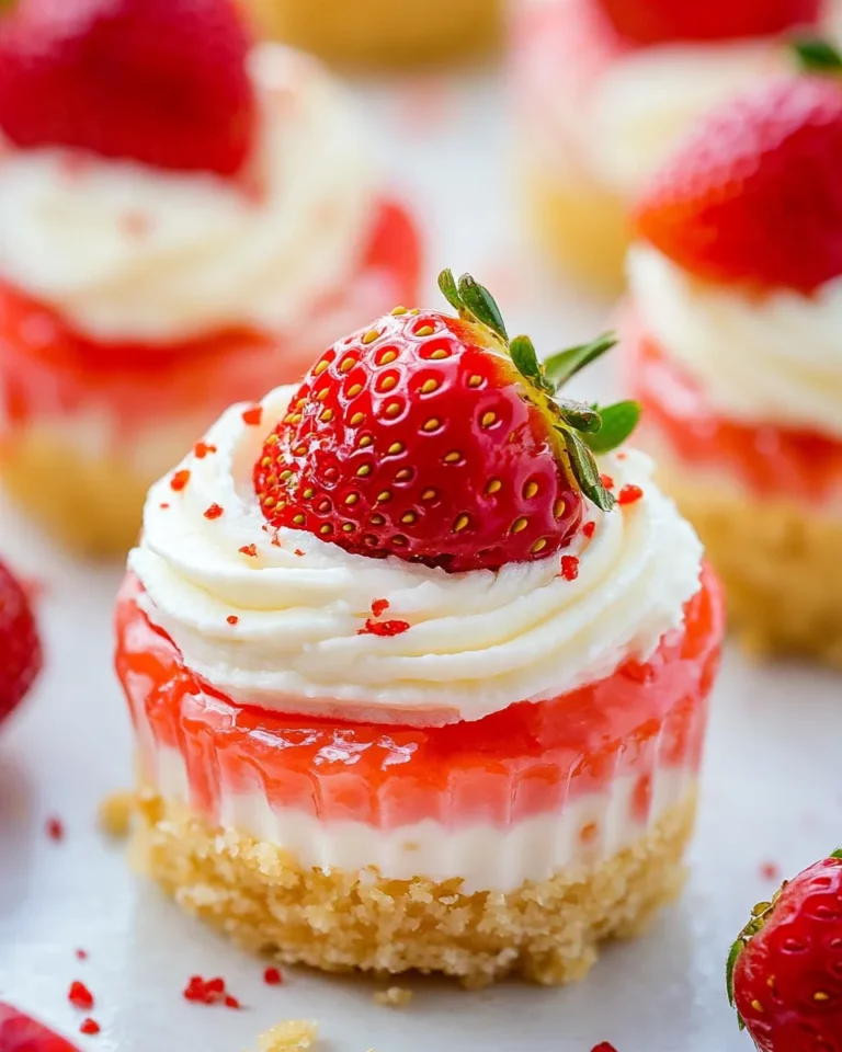 Homemade Mini Strawberry Cheesecakes Recipe photo
