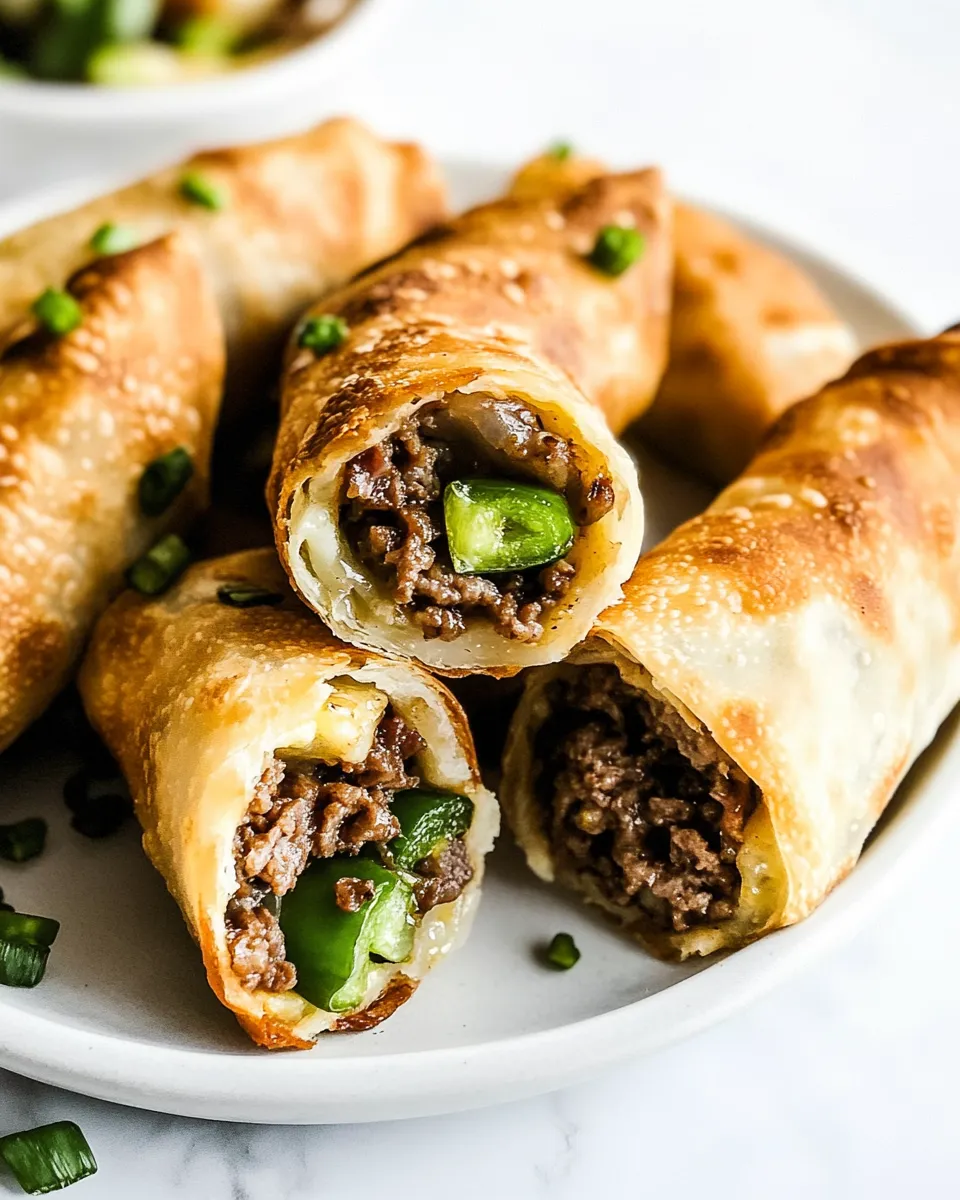 Classic Philly Cheesesteak Egg Rolls image