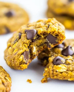 Homemade Pumpkin Oatmeal Chocolate Chip Cookies photo