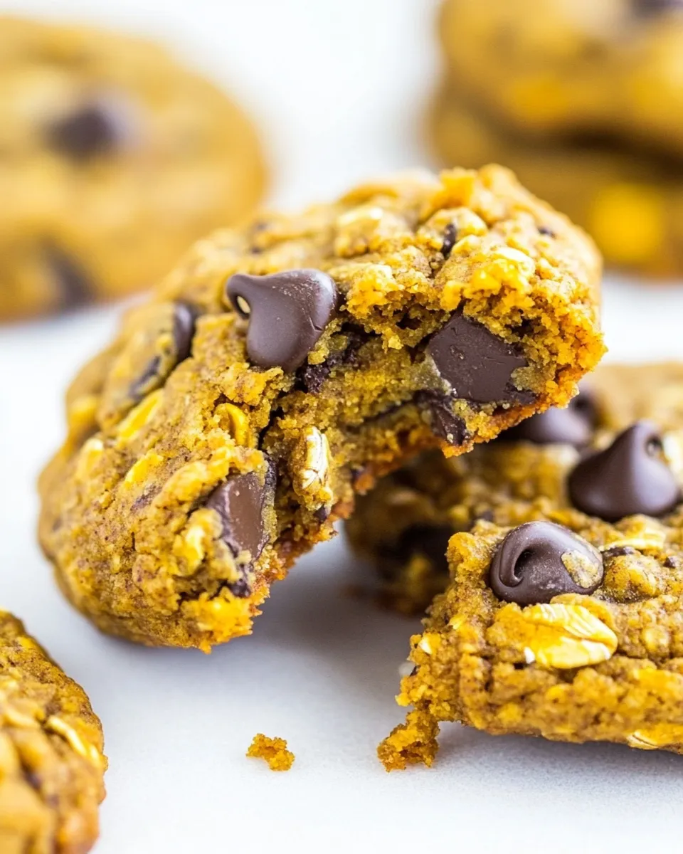 Homemade Pumpkin Oatmeal Chocolate Chip Cookies photo
