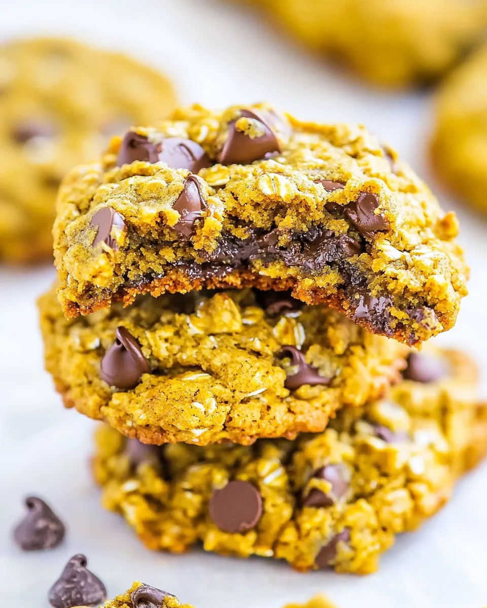 Delicious Pumpkin Oatmeal Chocolate Chip Cookies image