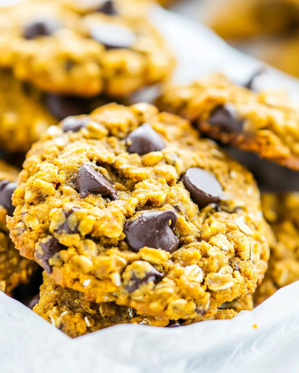 Quick Pumpkin Oatmeal Chocolate Chip Cookies shot
