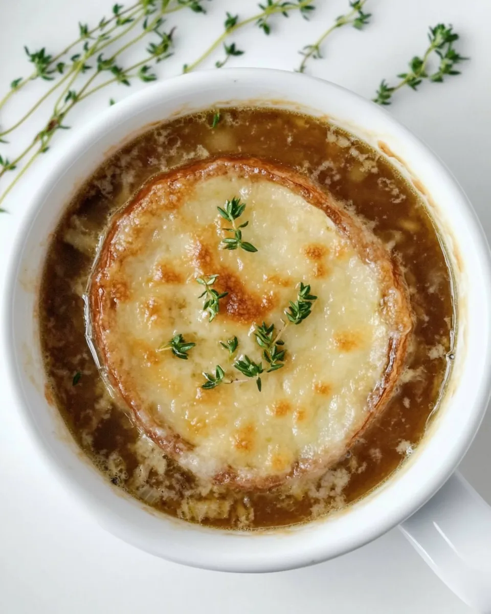 Delicious Slow Cooker French Onion Soup shot