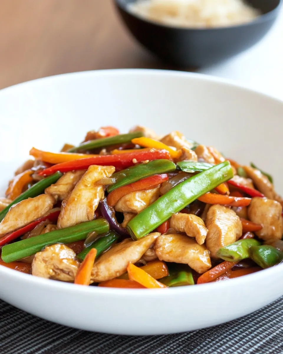 Savory Spicy Chicken Stir-Fry (Ayam Paprik) shot