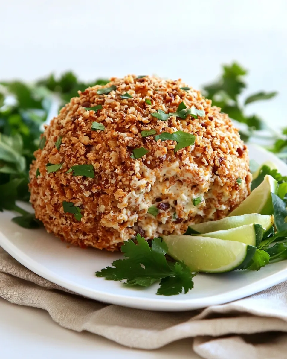 Delicious Spicy Taco Cheese Ball shot
