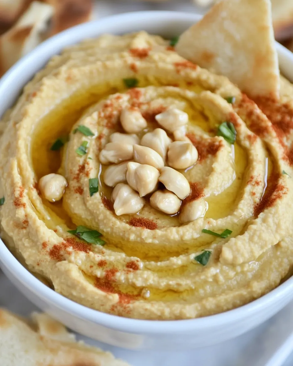 Easy Sunflower Hummus Recipe shot