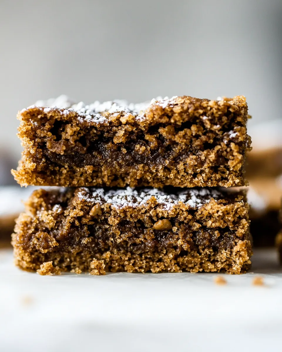 Easy Vegan Gingerbread Cookie Bars recipe photo