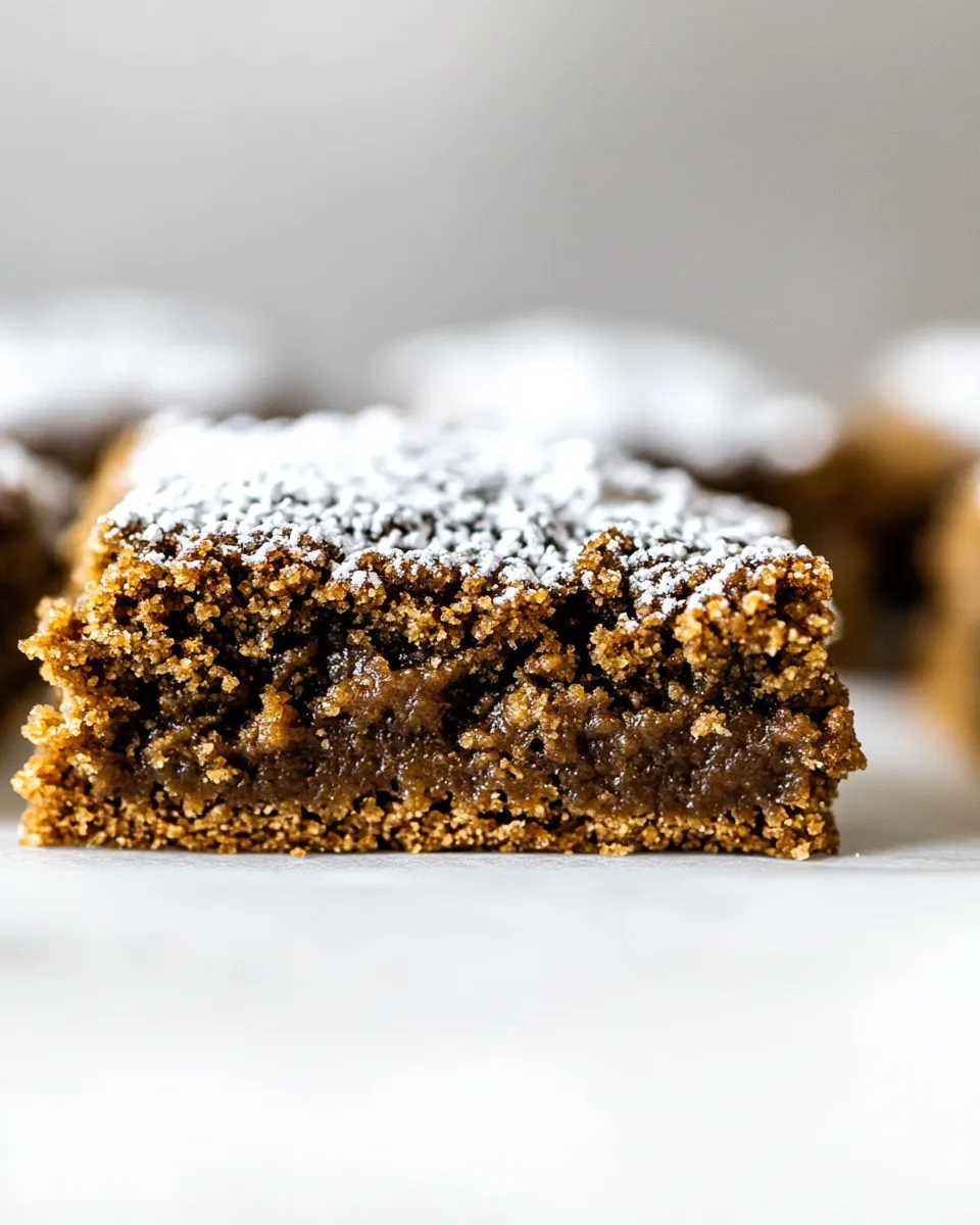 Delicious Vegan Gingerbread Cookie Bars shot