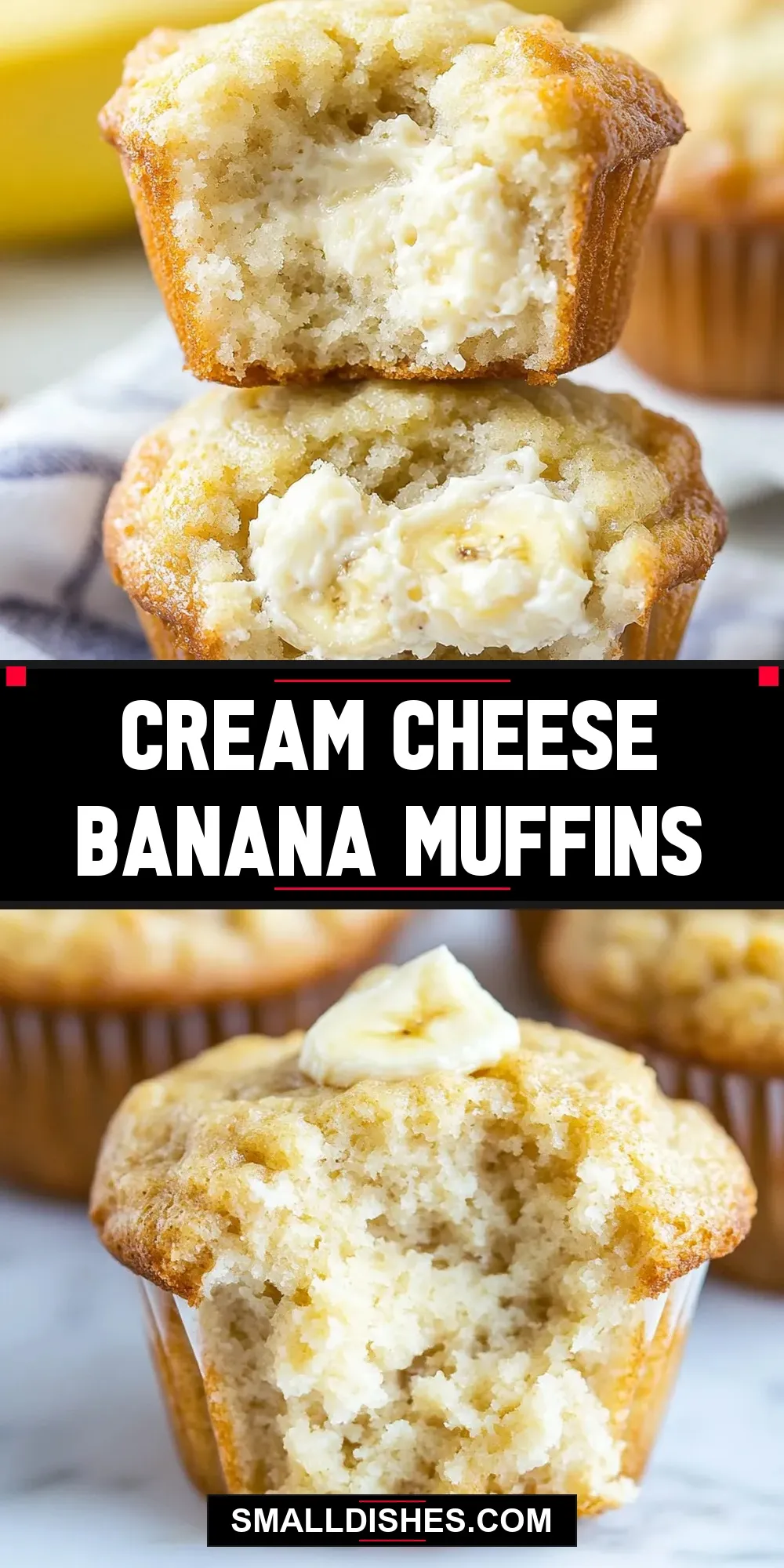 Cream Cheese Banana Muffins (Tasty & Delicious)