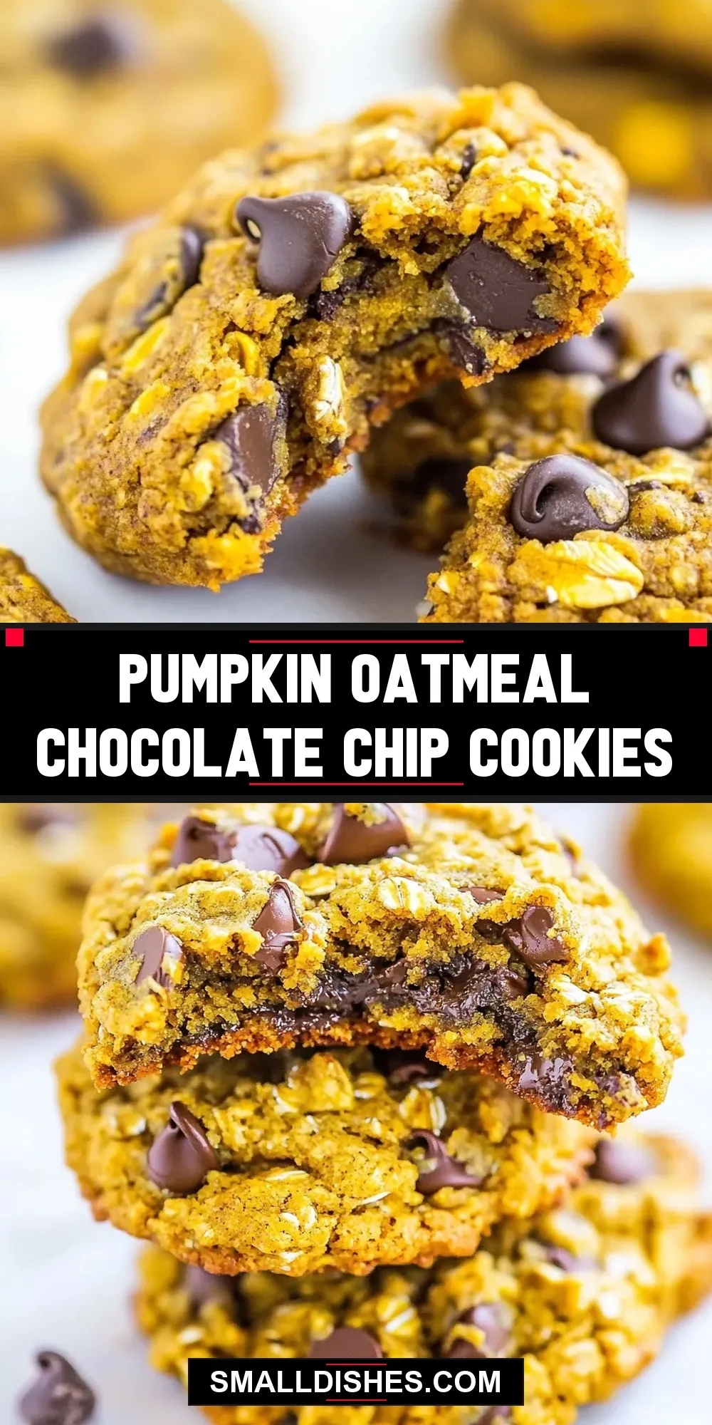 Fresh Pumpkin Oatmeal Chocolate Chip Cookies