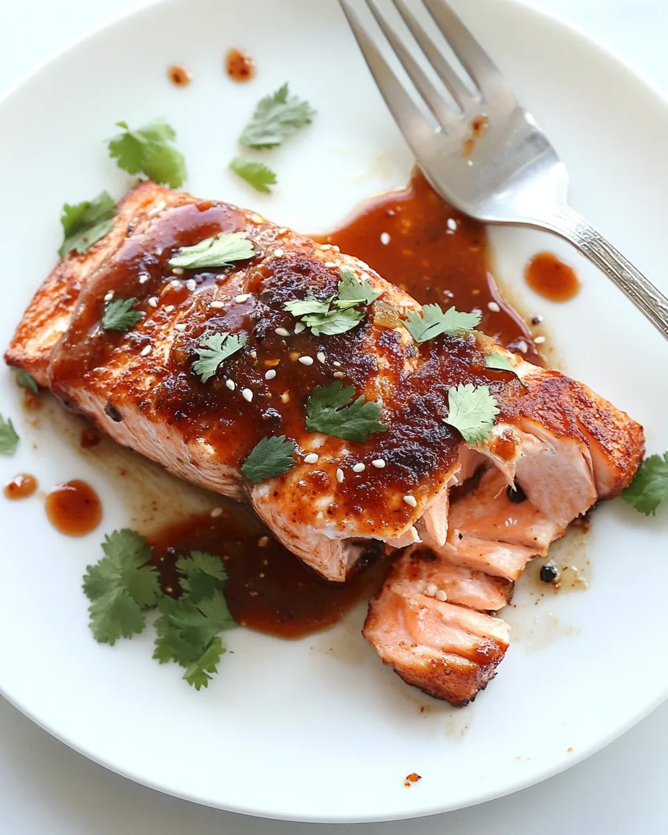 Quick 20 Minute Baked Salmon with Maple Chipotle Sauce recipe photo