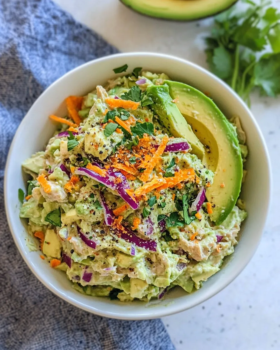 Healthy 3-Ingredient Mayo-Free Avocado Tuna Salad image