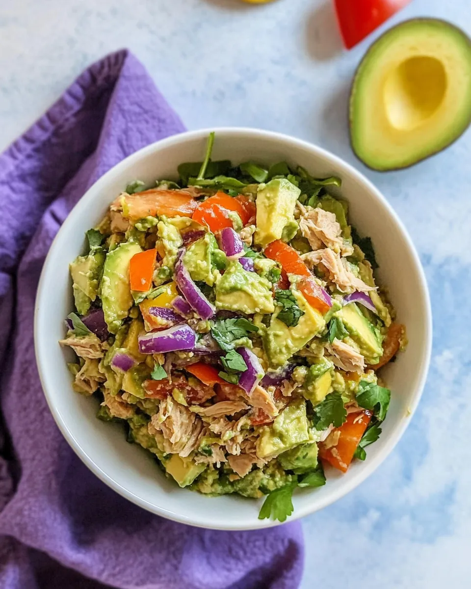 Quick 3-Ingredient Mayo-Free Avocado Tuna Salad recipe image