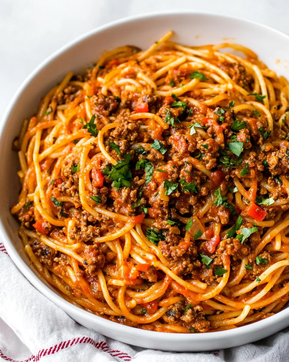 Delicious 30 Minute Taco Spaghetti image