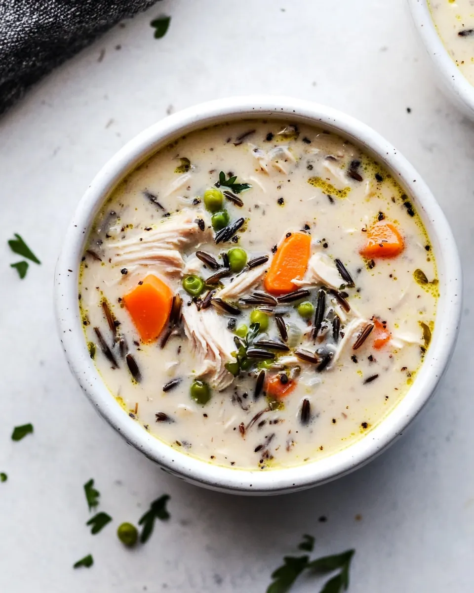 Homemade 5-Ingredient Creamy Chicken and Wild Rice Soup photo