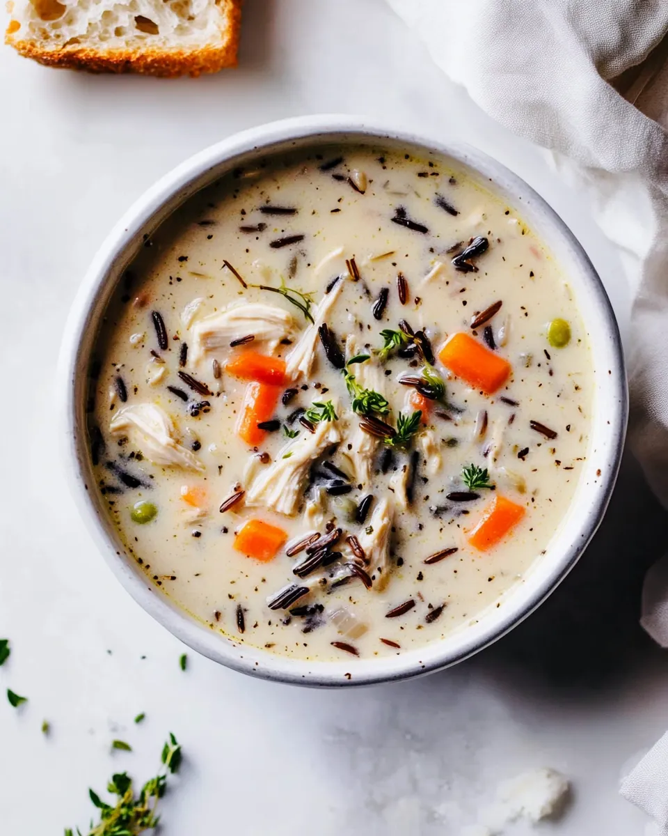 Quick 5-Ingredient Creamy Chicken and Wild Rice Soup recipe photo
