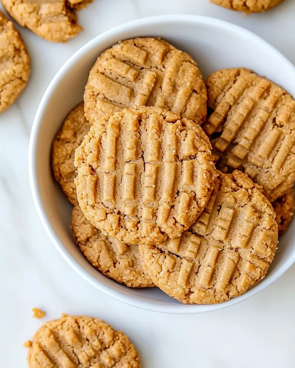 Quick 5 Ingredient Peanut Butter Cookies shot