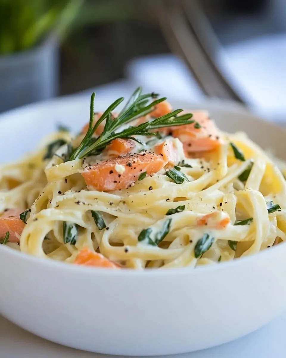 Easy 5 Ingredient Smoked Salmon Pasta (10 minute supper) photo