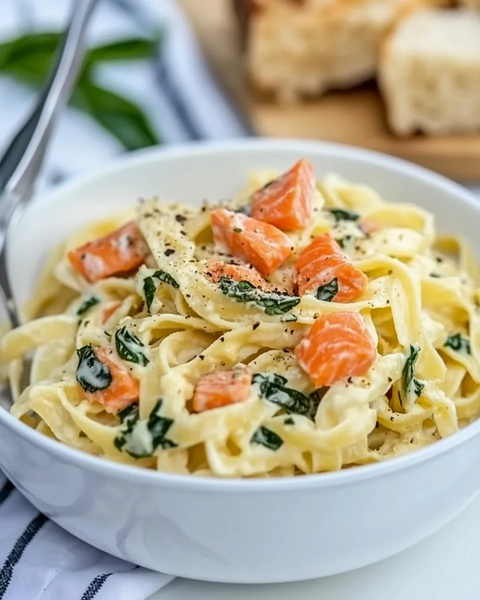 Delicious 5 Ingredient Smoked Salmon Pasta (10 minute supper) image