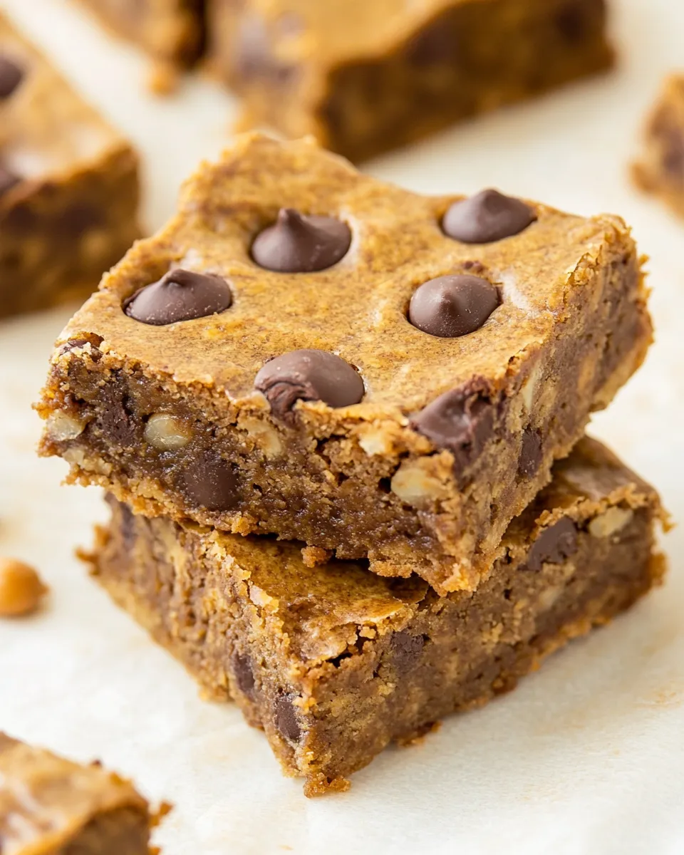 Easy 6-Ingredient Banana Chickpea Bars (Vegan, Gluten-Free) photo