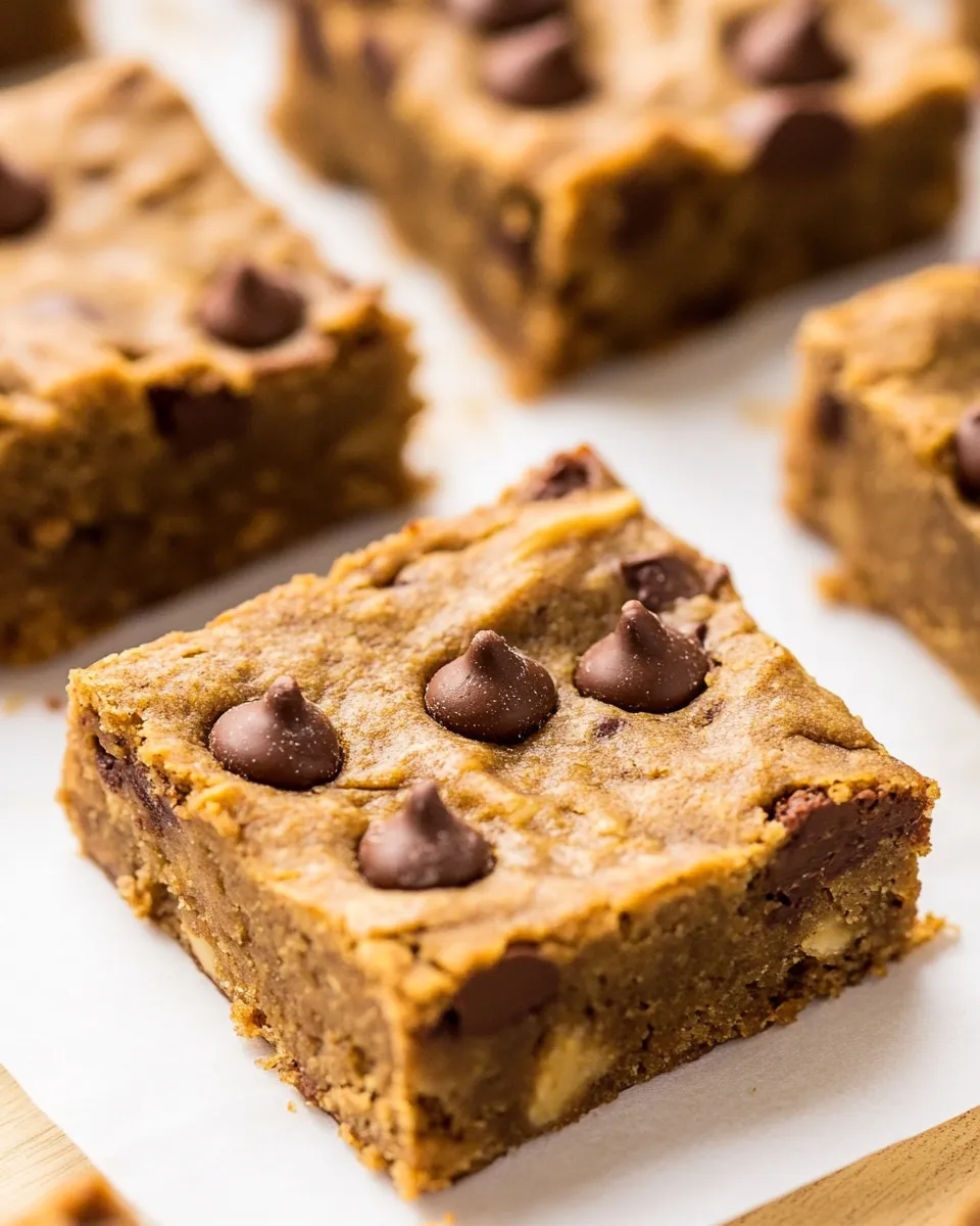 Quick 6-Ingredient Banana Chickpea Bars (Vegan, Gluten-Free) dish photo