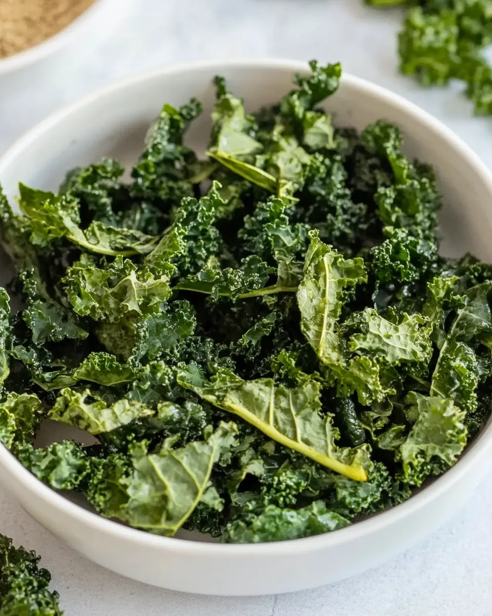 Quick Air Fryer Kale Chips dish photo