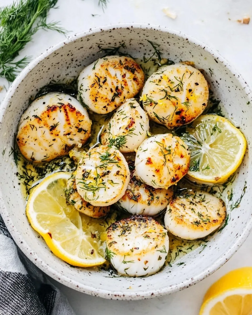 Easy Air Fryer Lemon Dill Scallops photo