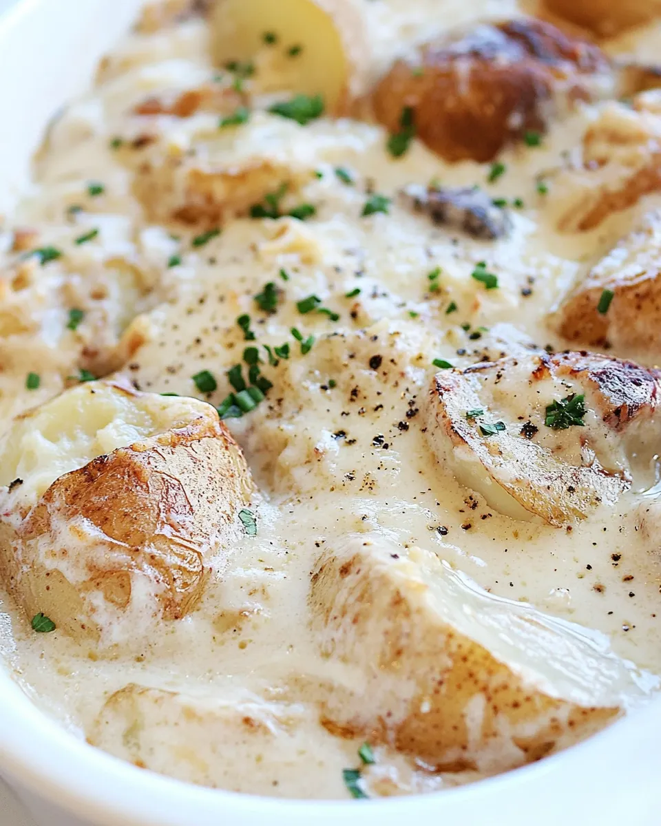 Savory Alfredo Potatoes shot
