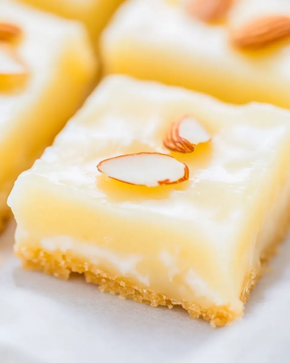 Tasty Almond Cream Cheese Shortbread Bars dish photo