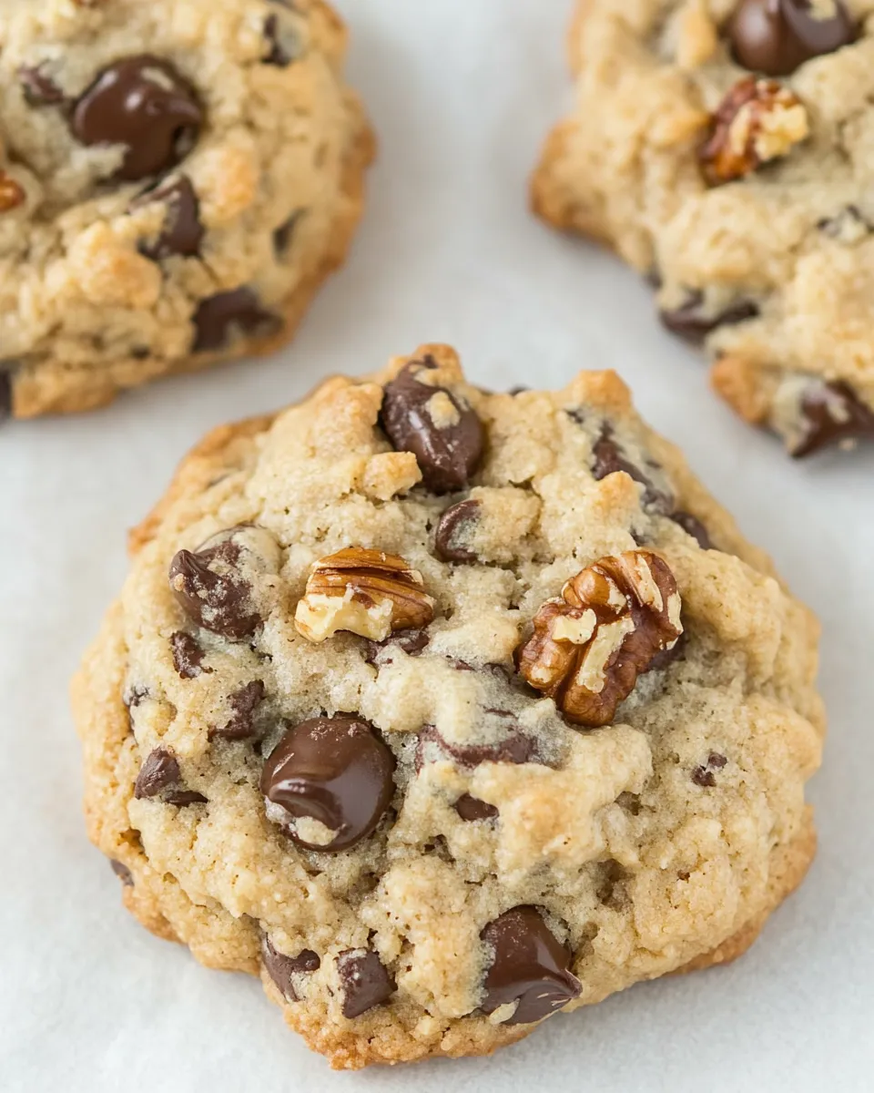 Delicious Almond Flour Chocolate Chip Cookies with Walnuts shot