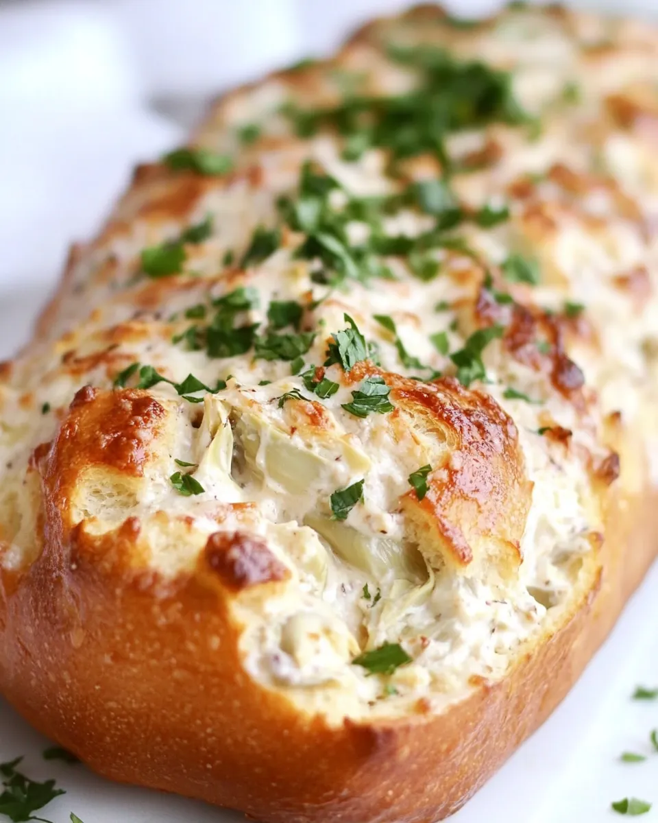 Classic Artichoke Dip Stuffed Bread image
