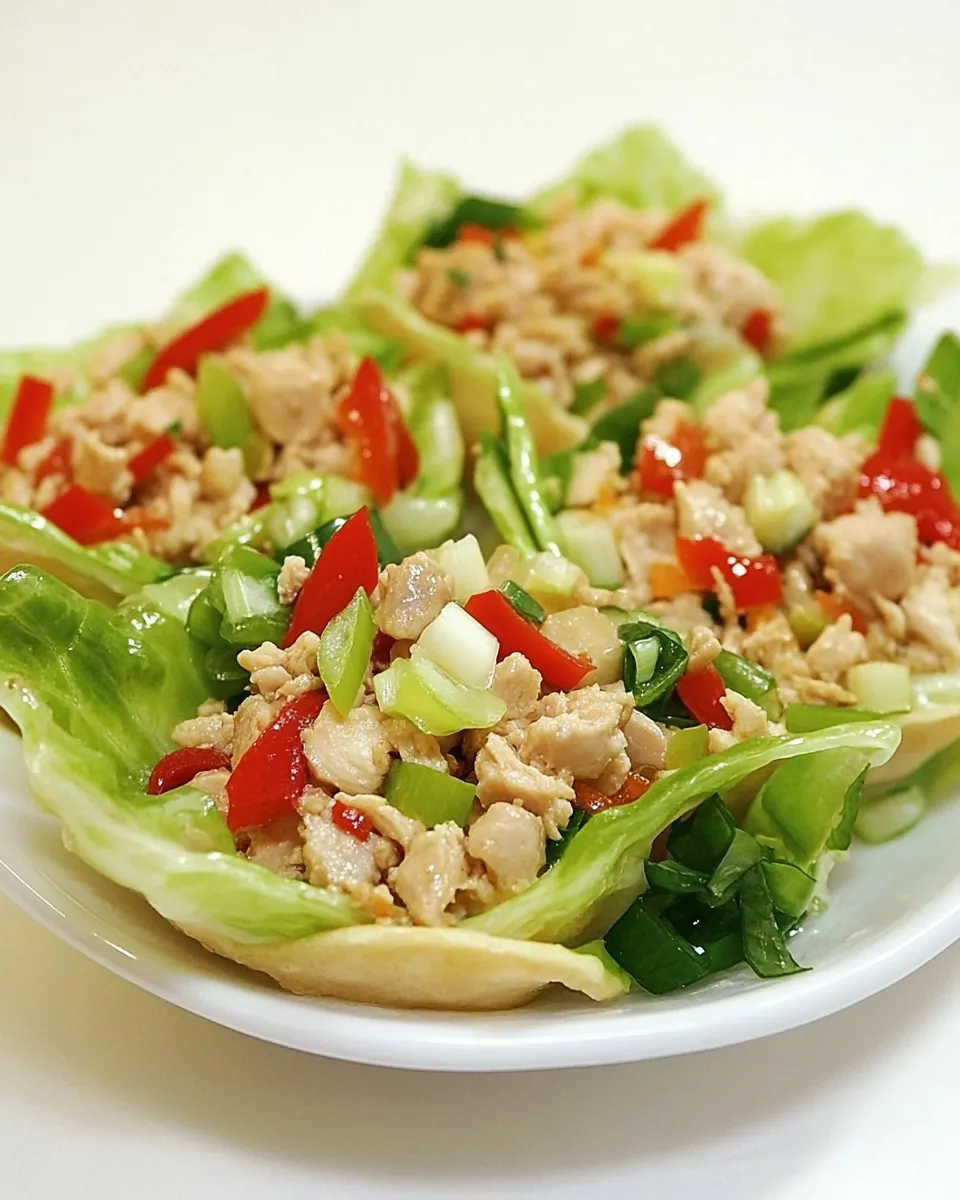 Delicious Asian Ground Chicken Cups image