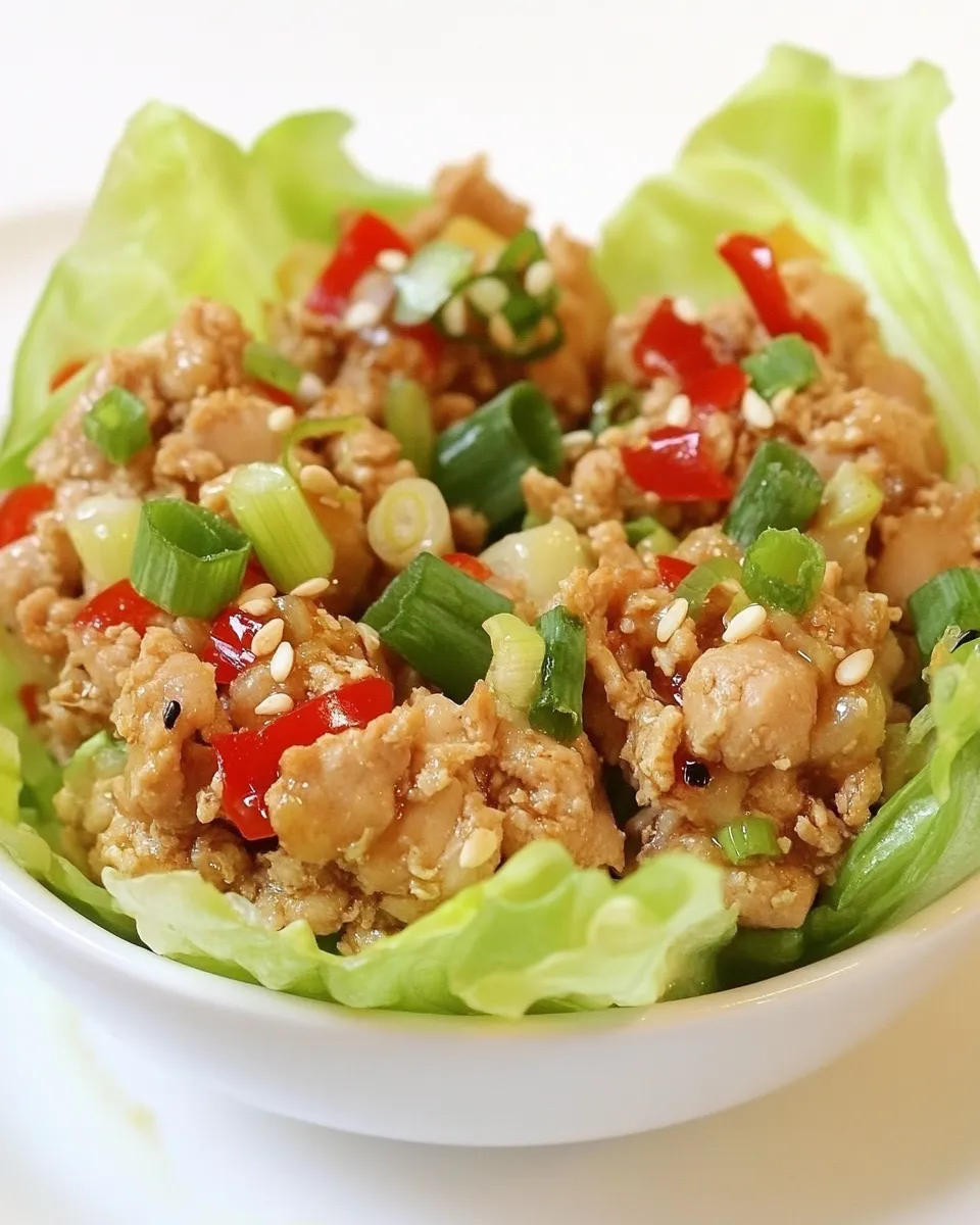 Quick Asian Ground Chicken Cups dish photo