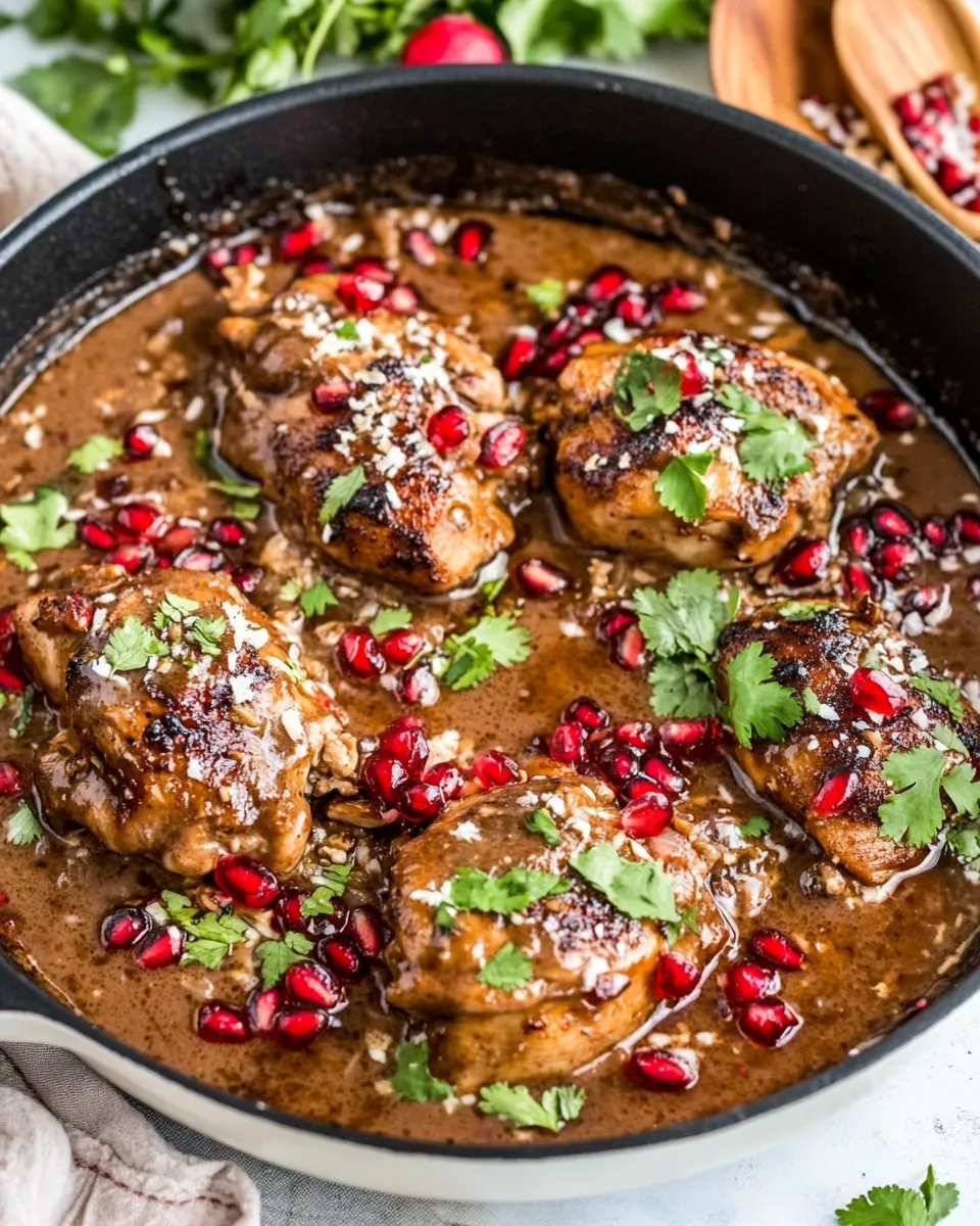Easy Asian Pomegranate Coconut Chicken Skillet photo