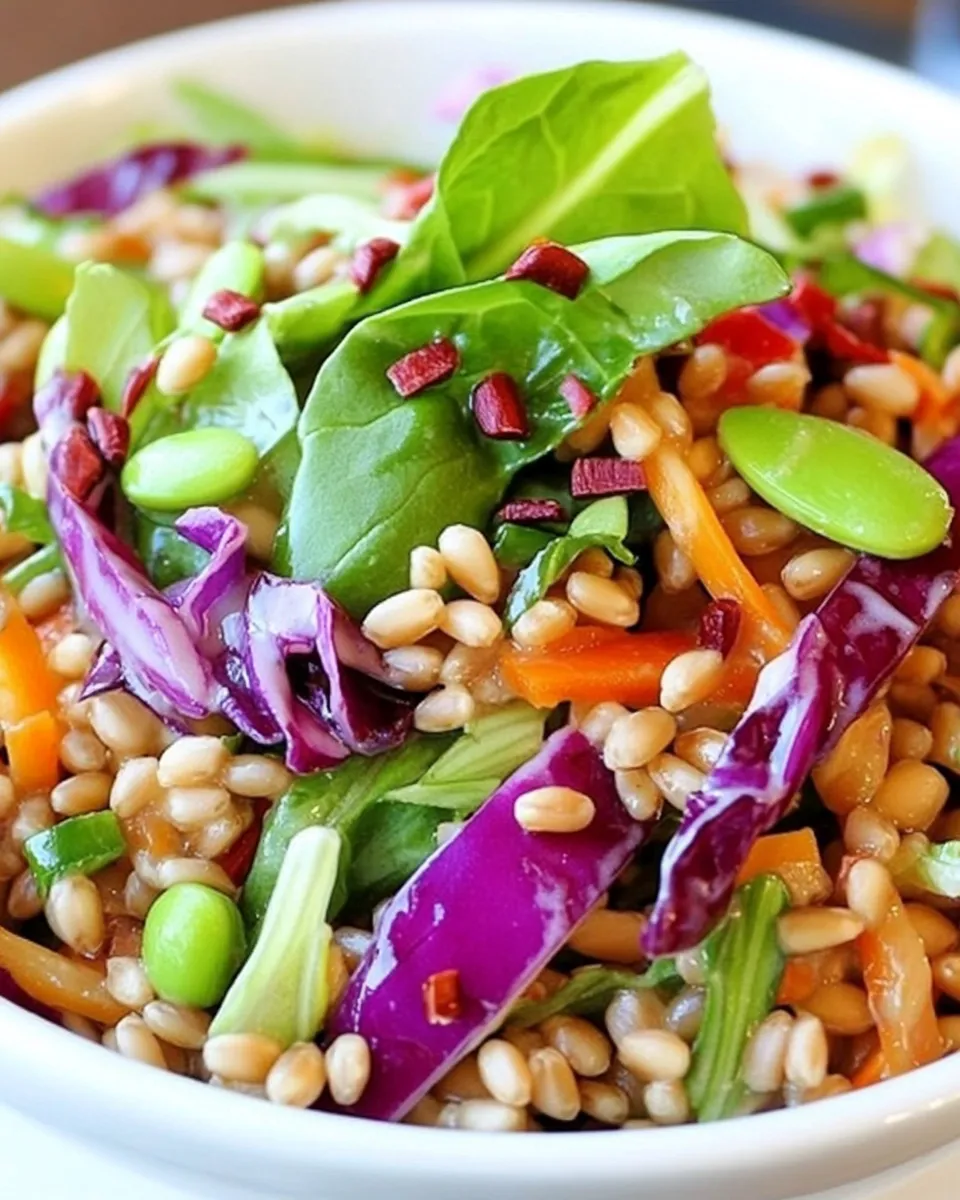 Homemade Asian Wheat Berry Salad photo