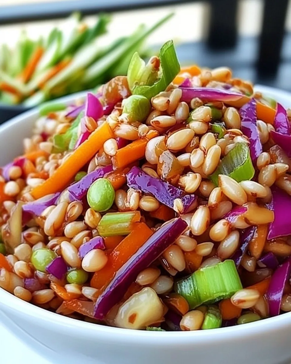 Easy Asian Wheat Berry Salad recipe photo