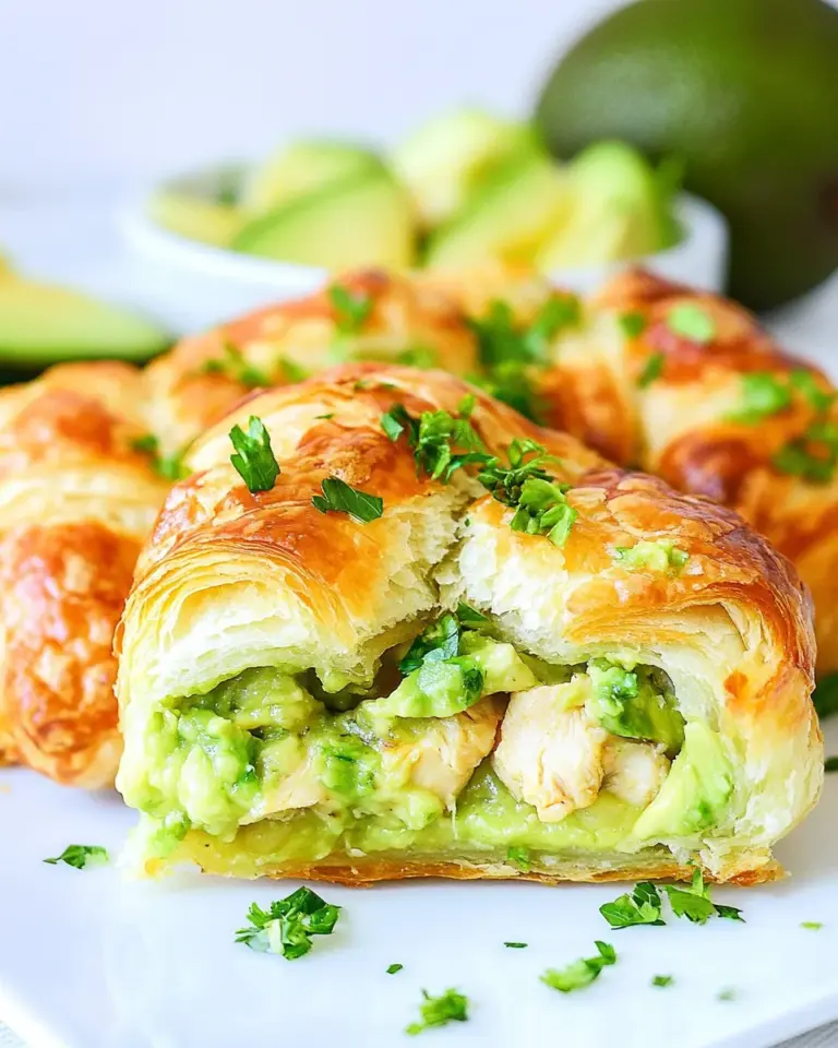 Homemade Avocado Chicken Croissants photo