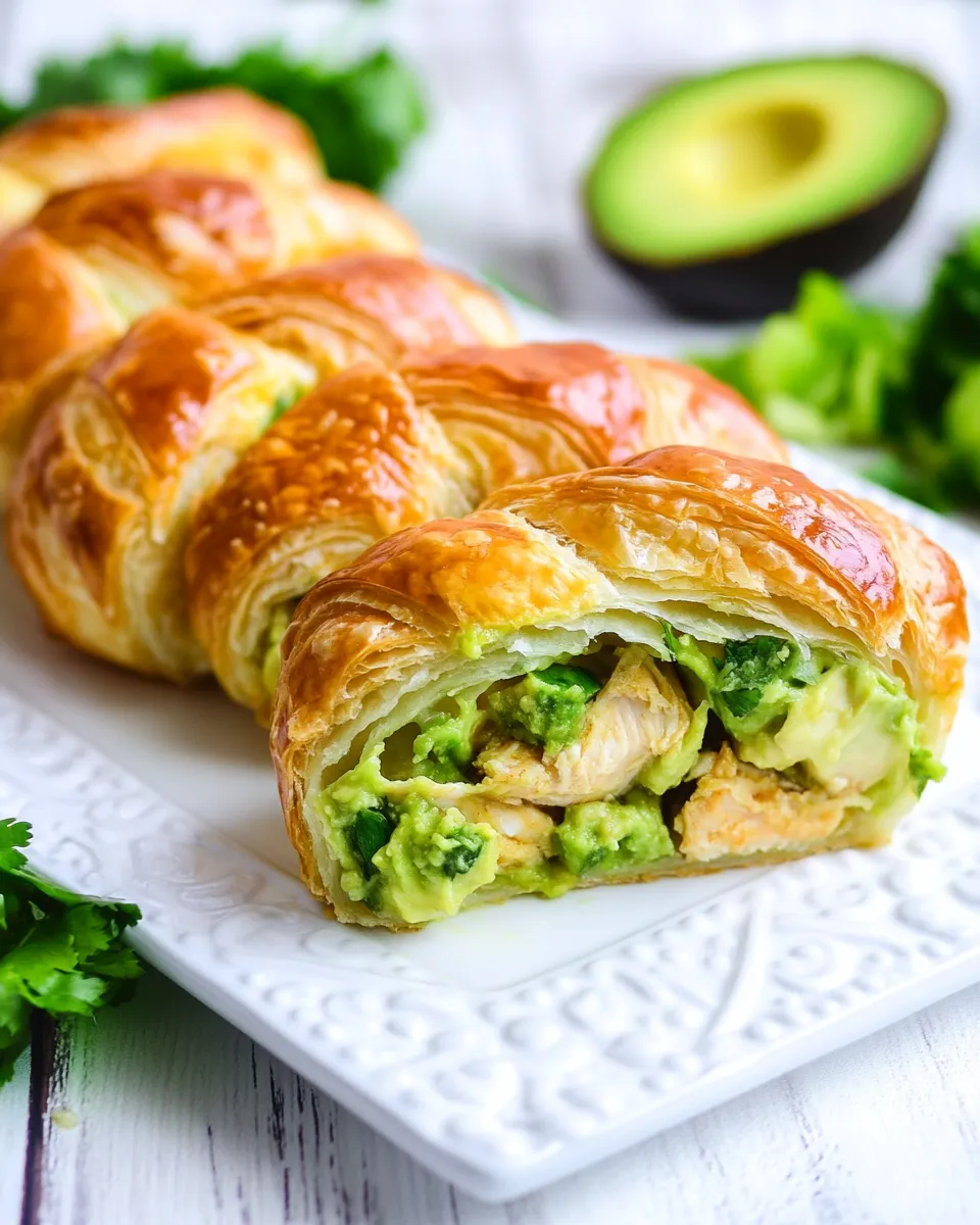 Easy Avocado Chicken Croissants recipe photo