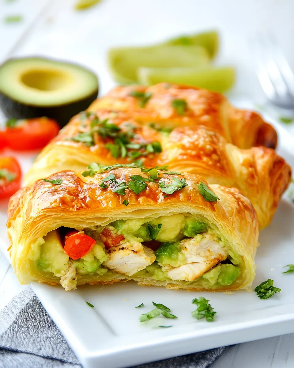 Healthy Avocado Chicken Croissants dish photo