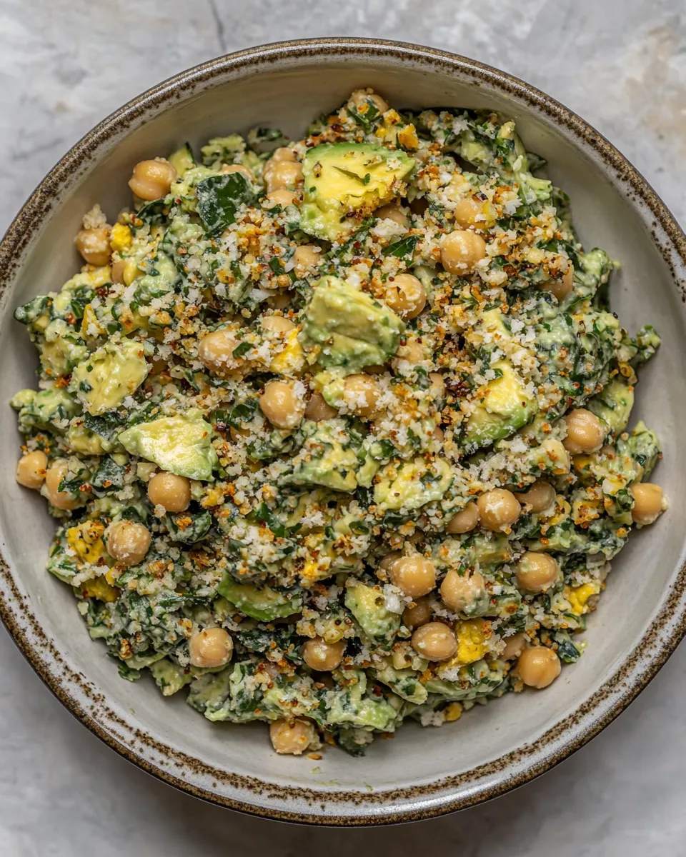 Delicious Avocado Chickpea Salad shot