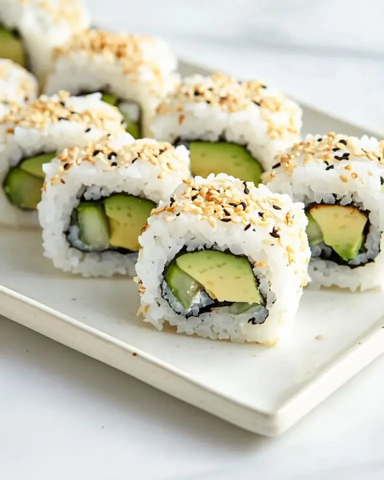 Homemade Avocado Sushi Roll photo