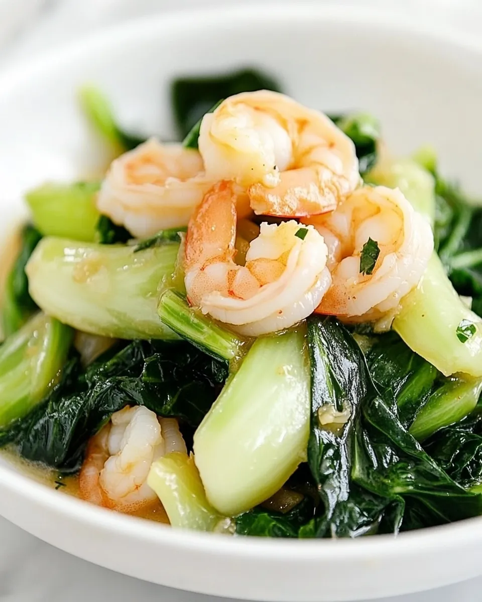 Easy Baby Bok Choy with Shrimp photo