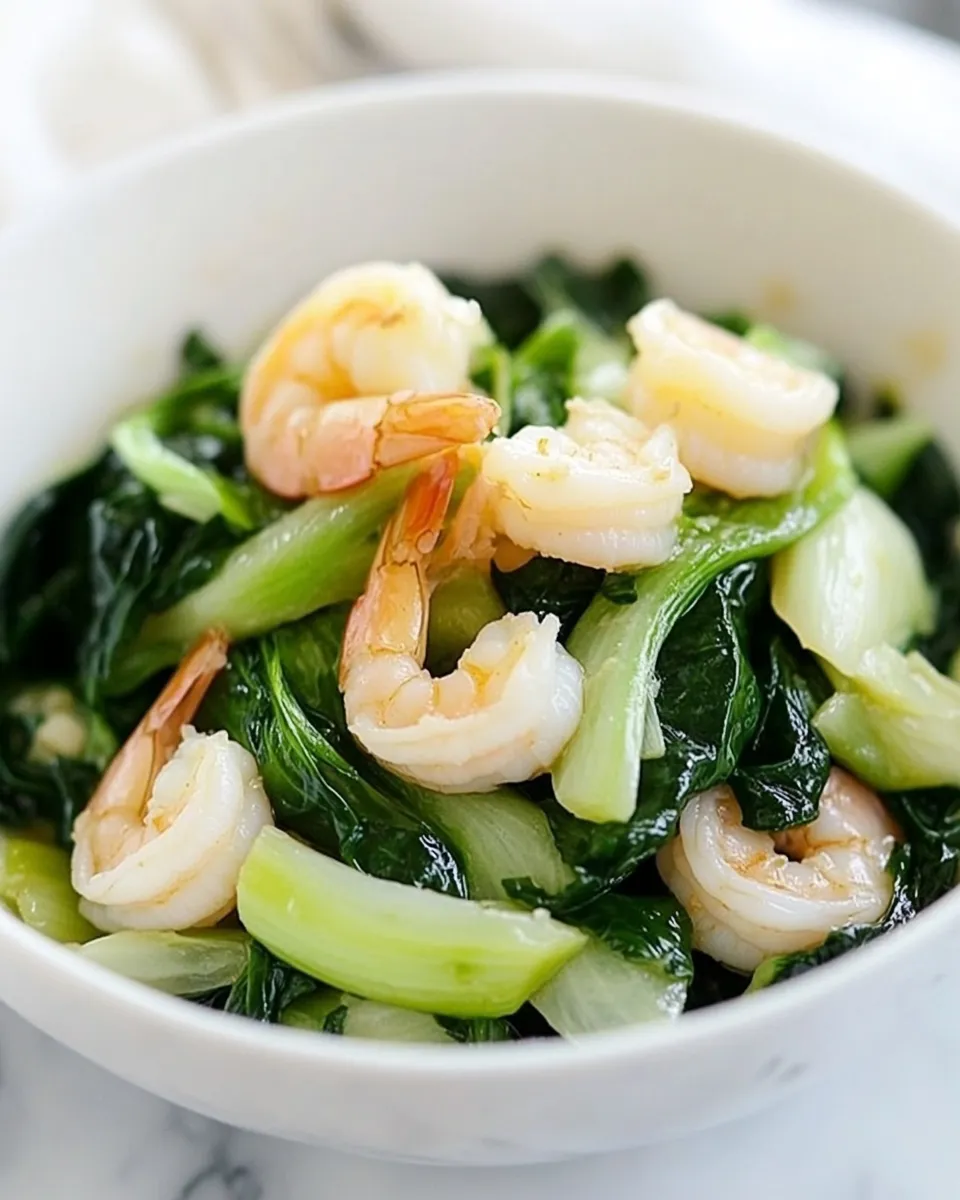 Delicious Baby Bok Choy with Shrimp image