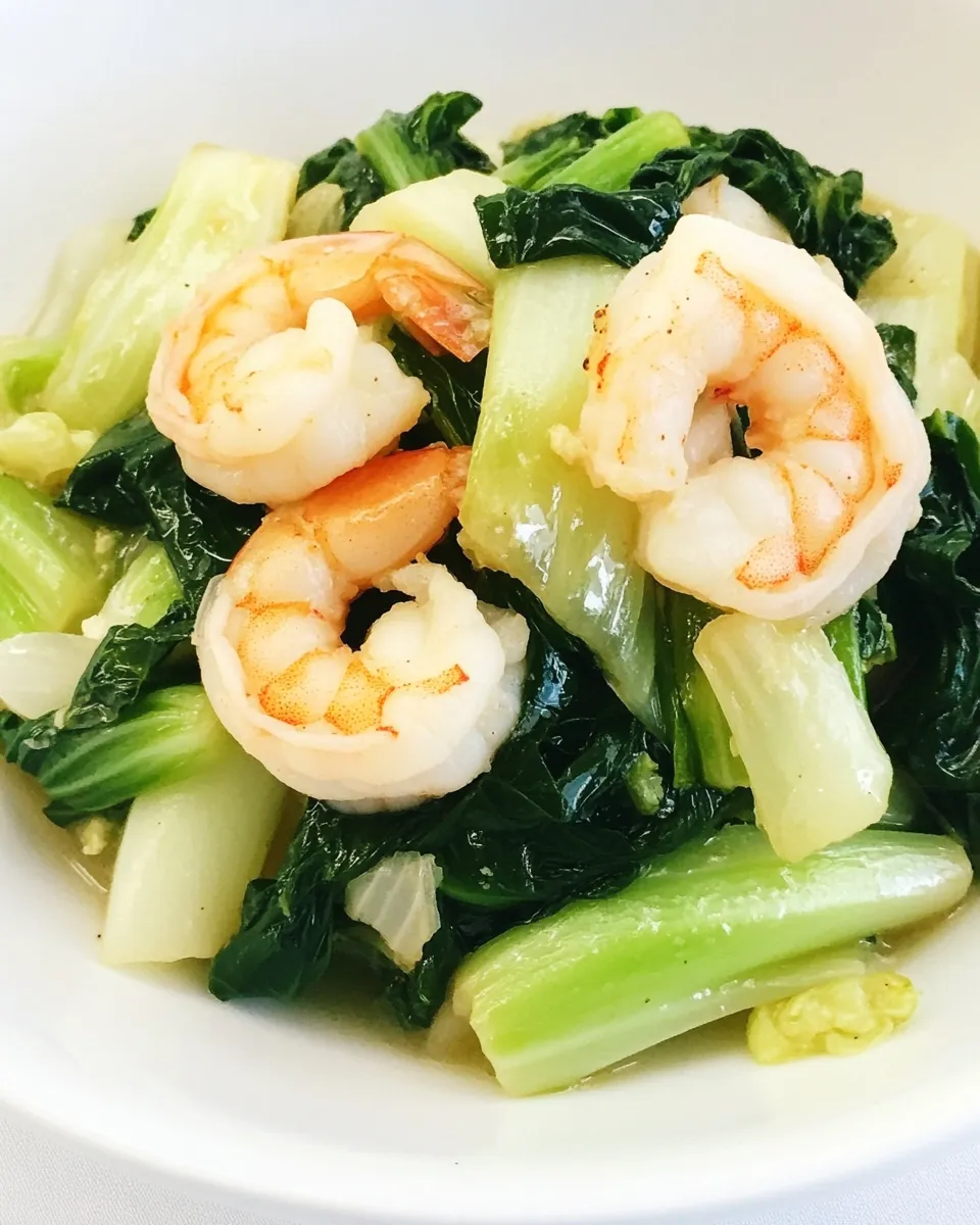 Healthy Baby Bok Choy with Shrimp shot