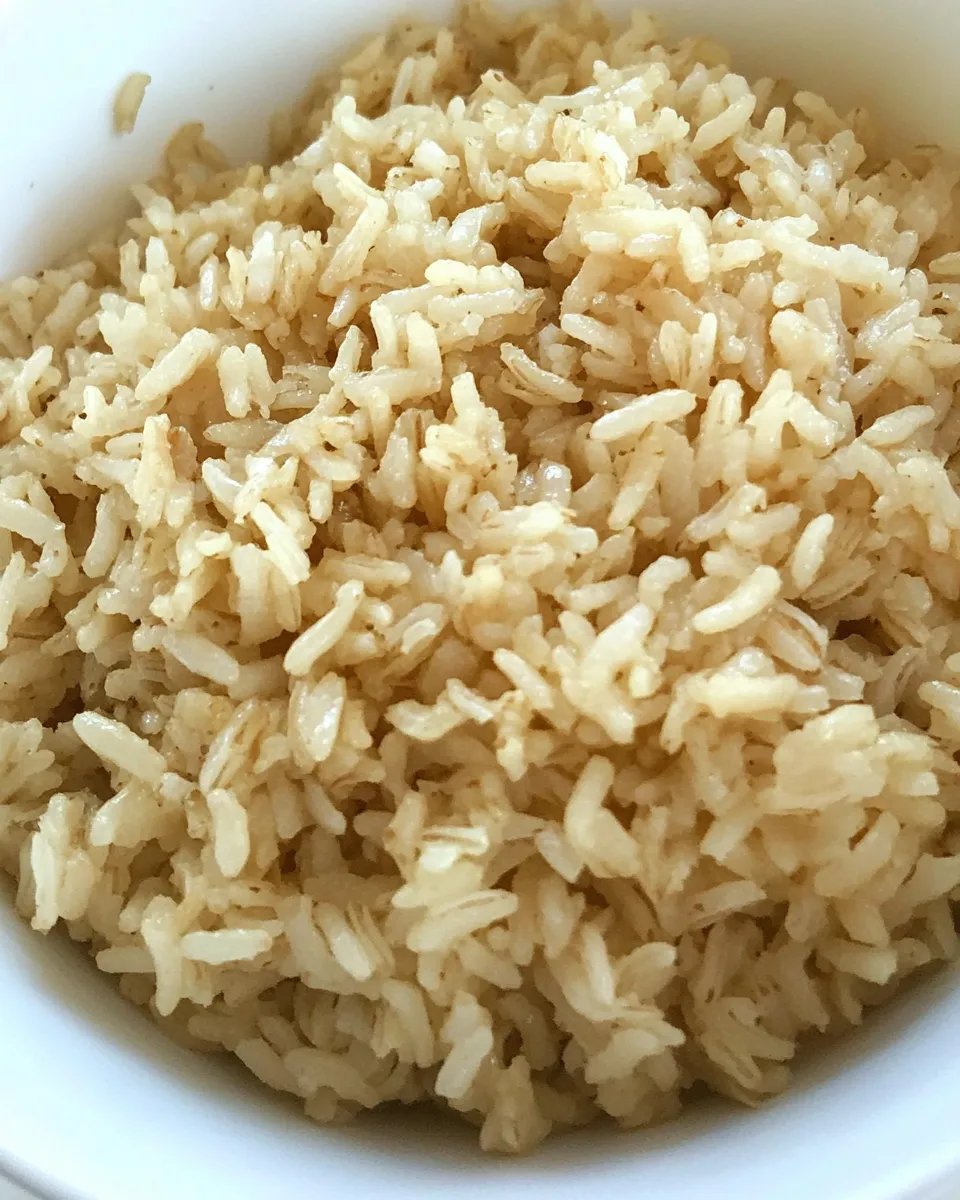 Delicious Baked Brown Rice shot