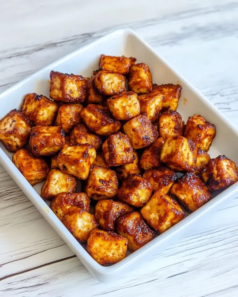 Easy Baked Chili Miso Tofu Bites photo