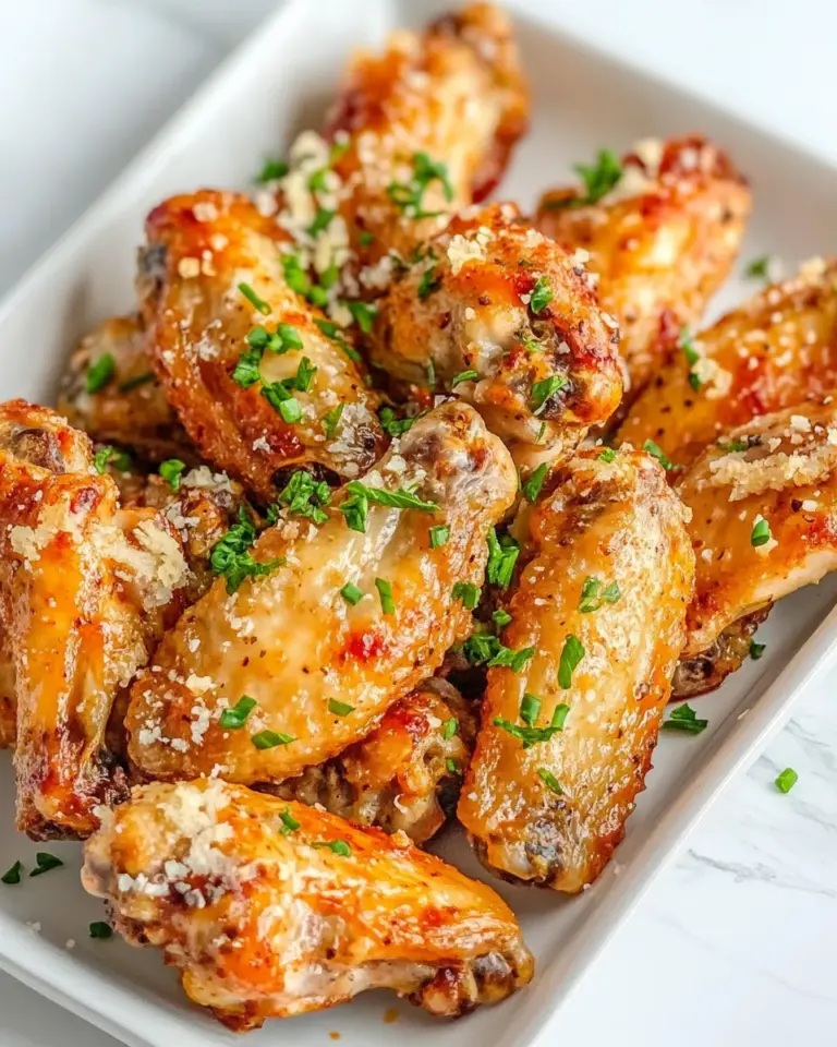 Easy Baked Garlic Parmesan Chicken Wings photo